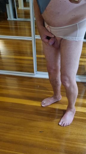 White sheer panties for little cock