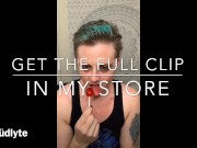 Goth trans man sucks lollipop like its your cock TEASER. Full clip in store