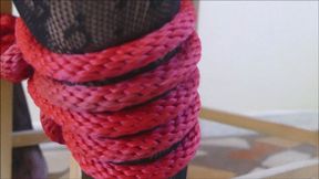 creampie pov doggy fucking rope tied & bound with cum oozing from wet tight pussy