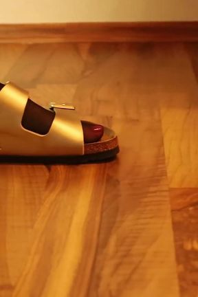 Golden Slides &amp; Sheer Nylon - Slow Dangling in Warm Light