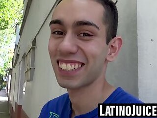 Straight Latino takes bare dick in his ass for first time