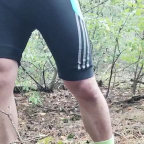 Having Fun on my bike ride. Wanking near the road