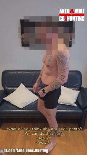 Bisexual Athletic Daddy Get's His Big Cock Sucked and Cums in My Mouth After Beeing Convinced to a Casting