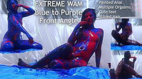 Extreme WAM Blue to Purple with Red Paint (Ass+Pussy) Angle 1