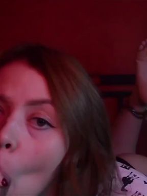 My Young Neighbor Plays with My Cock While Showing off Her Bare Feet