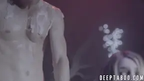 Beautiful Adriana Chechik fed with cum in kinky foursome