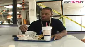 Horny MILF sucks a monster cock then gets fucked hard on the sofa