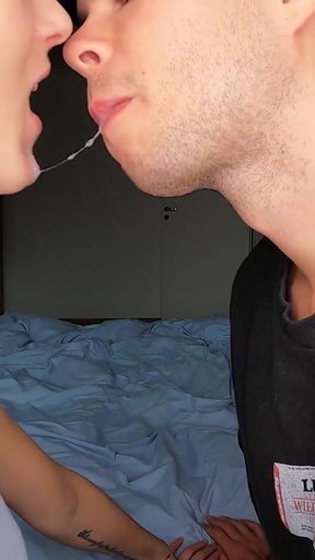 Wild Tongues, Slobber and Saliva Kissing with stepsister. 4K   Clip 1