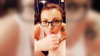 CoyWilder - Geek milf blows penis and plays with cum