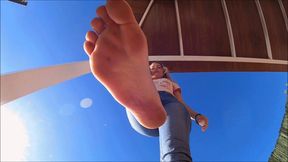 GABRIELLA - Custom clip - OUTDOOR Dirty feet licking, face stomping (POV and giantess style) - 3