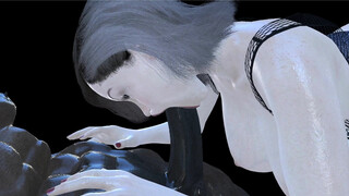 3 DIMENSIONAL Animation pornography ample baps BIG BLACK COCK gargle oral job face plumbing