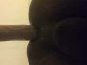Black bottom rides dildo for practice