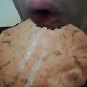 Cum on food and eat it