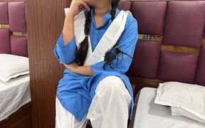 Friend's Virgin College Girlfriend Was Taken to Oyo and Fucked