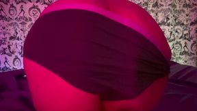 Chubby sissy Emma spanks herself and offers her body to you