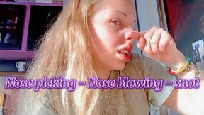 Nose Snot fetish nose picking