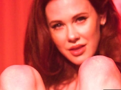 Big boobs mature Redhead MILF strip nude