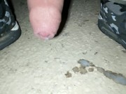 Throbbing asshole through cumshot Public under a bridge