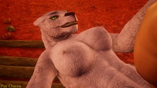 Witcher in a New Year's cap instead of expelling the lizard decided to fuck her Wild Life