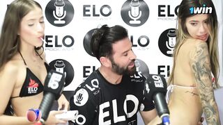 Primera parte de entrevista con ELO PODCAST, chupa nuestros coños y nos folla en el set