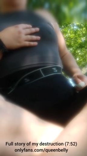 Extreme body deformation.Slim girl transform to pregnant! Belly inflation