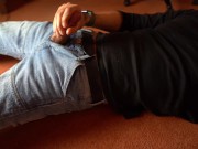 Horny guy Jerk off in Jeans