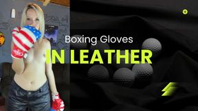 boxing gloves using leather