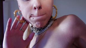 Blonde teen devours cock&#x1F346;, throats anal&#x1F44C; beads, begs for relentless creampying