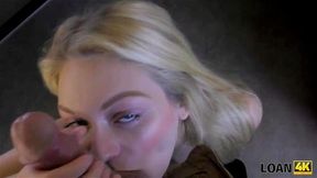 LOAN4K Allie Rae tells she is a stripper so why loan agent gets horny
