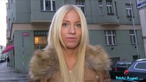 Blonde Lost In Prague Finds Herself Sucking On Stranger's Cock 1