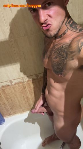 My SEMIHARD Cock Pissing