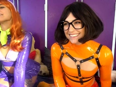 Redhead And Brunette Lesbians Get Down