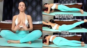 Yoga and meditation in leggings
