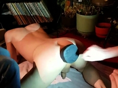Femboy takes huge plug and screams
