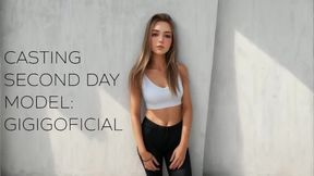 Naughty MILF masturbates on casting couch