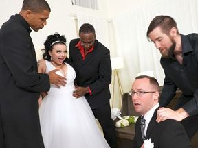 Payton Preslee&#039;s Wedding Turns Rough Interracial Threesome