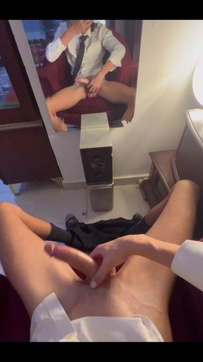 Pilot Playing with Cock