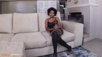 Ebony MILF Rides Big White Cock Deep In POV Casting Session