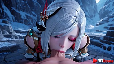After her workout, Shenhe loves getting pounded by a huge cock [AI]