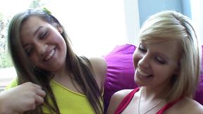 Ashlynn Leigh And Hayden Winters Make Lesbian Love On The Couch- Skankery