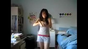 Sexy Asian Coed Dancing -