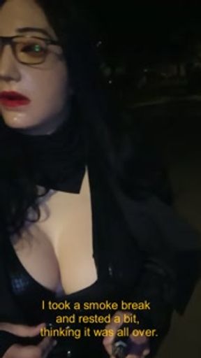 I was flashing my breasts, and a cyclist started following me.