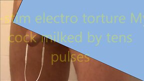 tens electro estim tortured cock