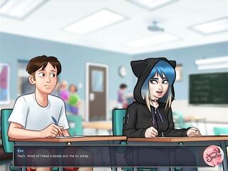 Summertime saga #two - stepsister in the shower - Gameplay commented