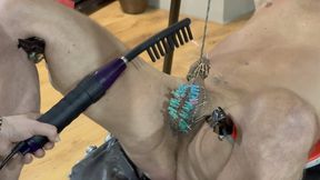 cbt with electro and 67 piercings