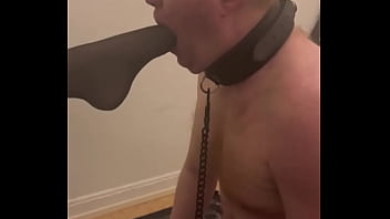 Sissy foot slave humiliated and sucks Domina&#039_s feet