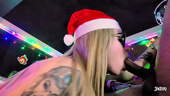 Our Sexy Christmas gift: Blowjob, sloppy cumshot