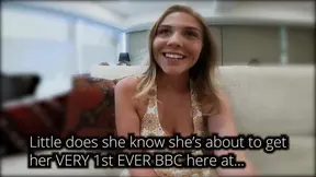 Pretty and curvy BBC babe gets pounded