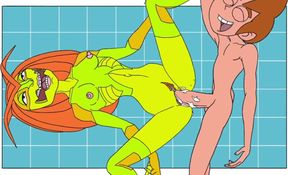 Huge dick raw fucking aliens with massive alien tits and creepy ass in cartoon porn