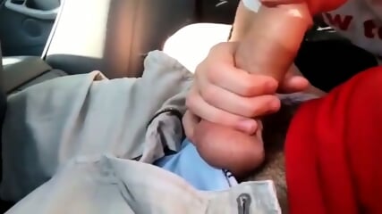 Sucking My Buddy's Cock In The Car, He Cums In My Mouth - Amateur Video